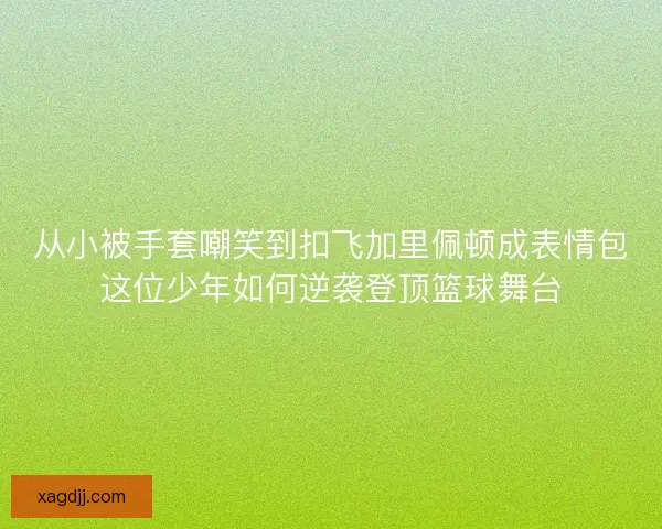 从小被手套嘲笑到扣飞加里佩顿成表情包这位少年如何逆袭登顶篮球舞台